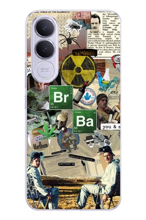 Vivo V70 FE Uyumlu Breaking Bad Kolaj Baskılı Silikon Kılıf