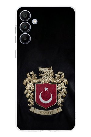 Samsung Galaxy A16 Uyumlu Türk Sembolü Kurt ve Bayrak Desenli Baskılı Silikon Kılıf