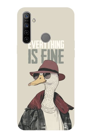 Realme 5i - 6i - C3 Uyumlu Everything is fine Baskılı Silikon Kılıf