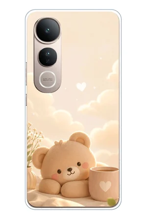 Vivo V50 Lite Uyumlu Sevimli Tatlı Ayı Baskılı Silikon Kılıf