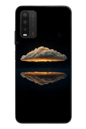 Redmi 9T Uyumlu Bulut  Yansıması Baskılı Silikon Kılıf