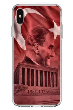 iPhone X-XS Uyumlu Atatürk Portresi ve Anıtkabir Baskılı Silikon Kılıf