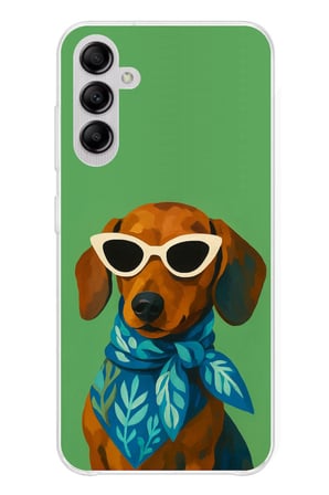 Samsung Galaxy A14 Uyumlu Cool Dachshund Köpek Baskılı Silikon Kılıf