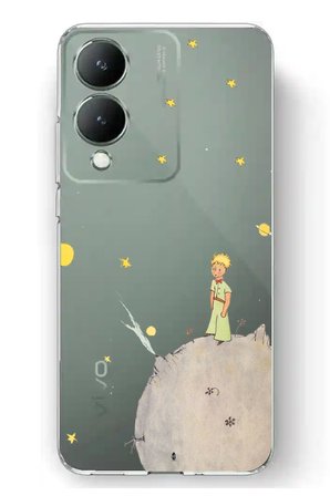 Vivo Y17s Uyumlu Küçük Prens Tasarımlı Baskılı Silikon Kılıf