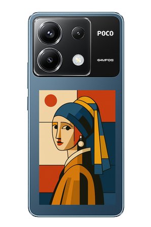 Poco X6 PRO Uyumlu Bauhaus İnci Küpeli Kız Baskılı Silikon Kılıf