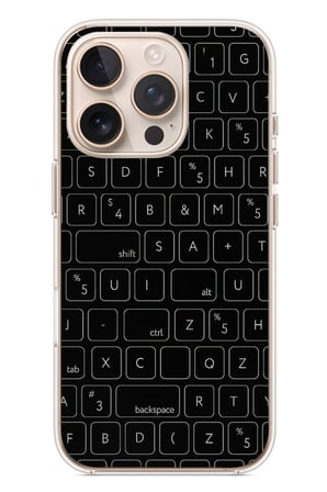İphone 16 Pro Uyumlu Klavye Tuşları Baskılı Silikon Kılıf
