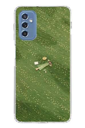 Samsung Galaxy M52 Uyumlu Zamanı Durduran Yeşil Papatya Düşleri Baskılı Silikon Kılıf