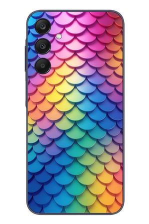 Samsung Galaxy A25 Uyumlu Gökkuşağı Renkleri Baskılı Silikon Kılıf