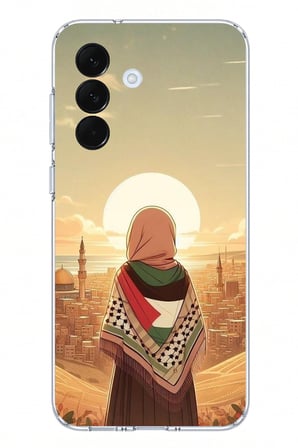 Samsung Galaxy A57 Uyumlu Filistine Özgürlük Kız Baskılı Silikon Kılıf