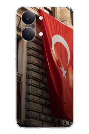 POCO X8 PRO MAX Uyumlu Dev Türk Bayrağı Baskılı Silikon Kılıf