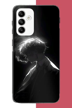 Samsung Galaxy A05s Uyumlu karanlıktaki anime karakteri Baskılı Silikon Kılıf