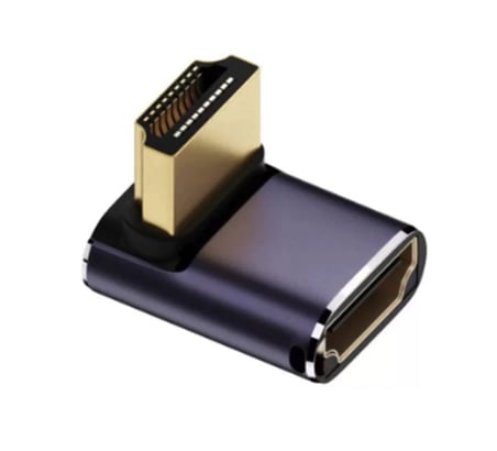 Mıknatıslı Akım korumalı 90 derece Hdmı eğim adaptörü 8K görüntü destekli Altın uç