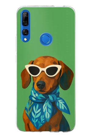 Honor 9X Uyumlu Cool Dachshund Köpek Baskılı Silikon Kılıf