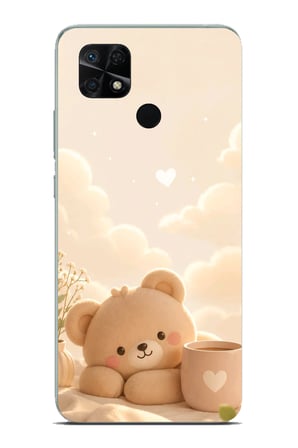 Redmi 10C - POCO C40 Uyumlu Sevimli Tatlı Ayı Baskılı Silikon Kılıf