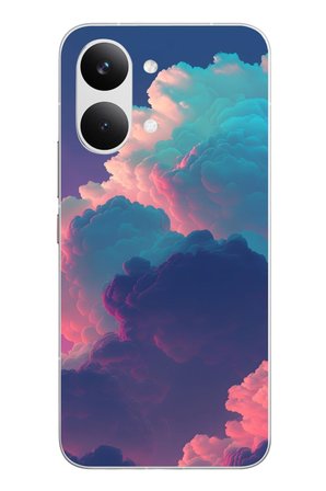 POCO X8 Pro Max Uyumlu Renkli Doğal Bulutlar Baskılı Silikon Kılıf