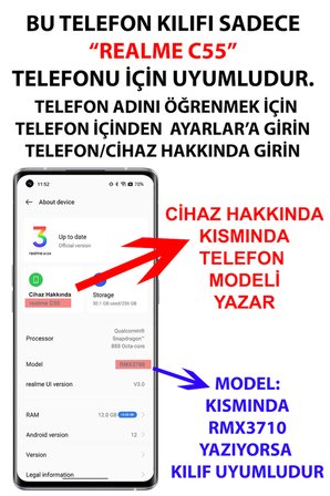 Realme C55 Uyumlu Sevimli Kedicikler ve Patiler Baskılı Silikon Kılıf
