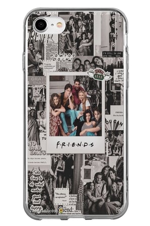 iPhone 7-8-SE 2020 Uyumlu Friends Nostalji Tasarımlı Tasarımlı Baskılı Silikon Kılıf