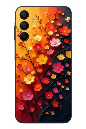 Samsung Galaxy A15 Uyumlu Sonbahar Çiçekleri Baskılı Silikon Kılıf