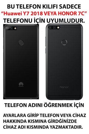 Huawei Y7 2018 - Honor 7C Uyumlu Türk Milli Takım Forma Baskılı Silikon Kılıf