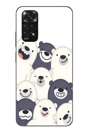 Redmi Note 11 - 11s Uyumlu Gülen Kutup Ayıları Baskılı Silikon Kılıf