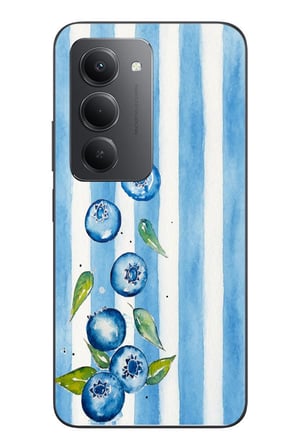 Redmi 15 Uyumlu Yaban Mersinleri Baskılı Silikon Kılıf