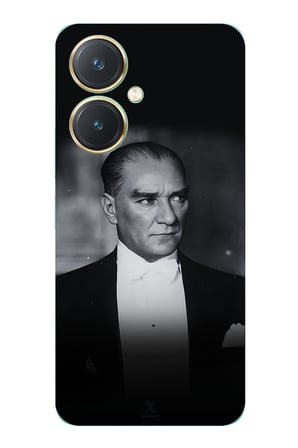 Vivo Y27 Uyumlu Zarafet ve Asalet: Atatürk Smokinli Baskılı Silikon Kılıf