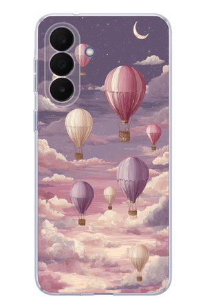 Samsung Galaxy A27 Uyumlu Mor Gökyüzü ve Uçan Balon Baskılı Silikon Kılıf