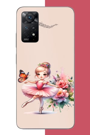 Redmi Note 11E Uyumlu minik balerin2 Baskılı Silikon Kılıf