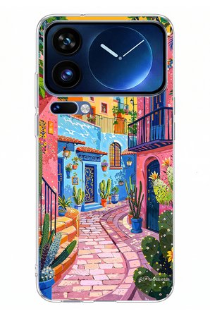 Xiaomi 17 Pro Max Uyumlu Renkli Sanat Sokak Silikon Kılıf Baskılı Silikon Kılıf