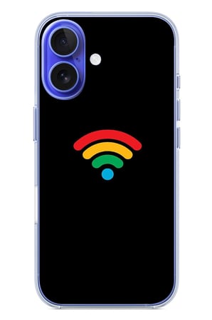 İphone 16 Uyumlu Wifi Simgesi Baskılı Silikon Kılıf