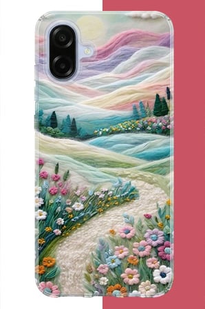 Samsung Galaxy A07 Uyumlu çiçekli plato Baskılı Silikon Kılıf