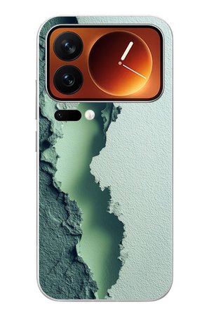Xiaomi 17 Pro Max Uyumlu Koyu Yeşil İzler Baskılı Silikon Kılıf