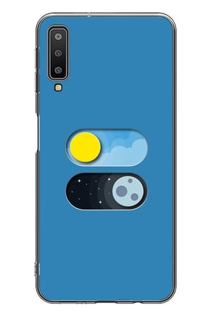 Samsung Galaxy A7 2018 Uyumlu Gece Gündüz Geçiş Baskılı Silikon Kılıf