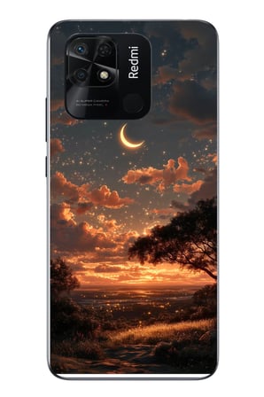 Redmi 10C Uyumlu Ay Gecesi Baskılı Silikon Kılıf