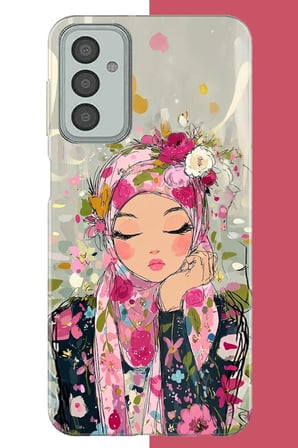Samsung Galaxy M13-M23 Uyumlu Çiçekli Şal Baskılı Silikon Kılıf