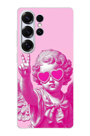 Samsung Galaxy S25 ULTRA Uyumlu Neon Gözlüklü Modern Eros Baskılı Silikon Kılıf