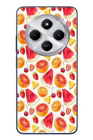 Redmi 14C Uyumlu Karpuz ve Kan Portakalı Baskılı Silikon Kılıf
