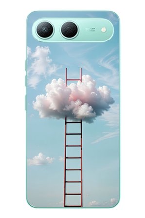 Tecno Spark 40 5G Uyumlu Buluta Çıkan Merdiven Baskılı Silikon Kılıf