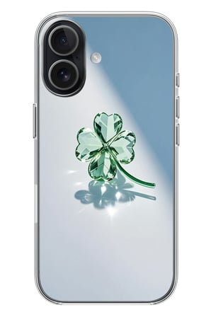 iphone 17 Uyumlu Yeşil Yonca Baskılı Silikon Kılıf