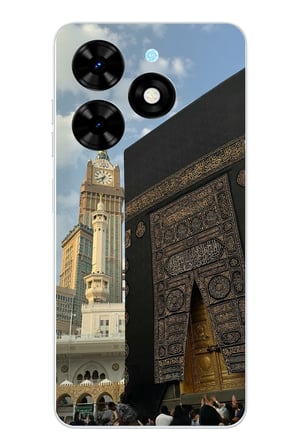 Tecno Spark Go 2024 Uyumlu Manevi Huzur Kabe Kapısı Umre Baskılı Silikon Kılıf