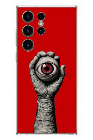 Samsung Galaxy S23 Ultra Uyumlu Tek Göz Elde Baskılı Silikon Kılıf
