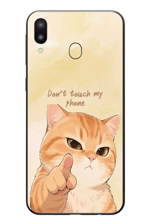 Samsung Galaxy M31 Uyumlu Dont Touch My Phone Baskılı Silikon Kılıf