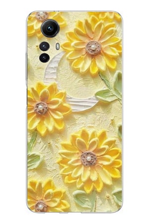 Redmi Note 12S Uyumlu Rölyef Bahçesi Baskılı Silikon Kılıf