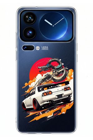 Xiaomi 17 Pro Max Uyumlu GTR Güneş Ejderha Tasarımlı Baskılı Silikon Kılıf