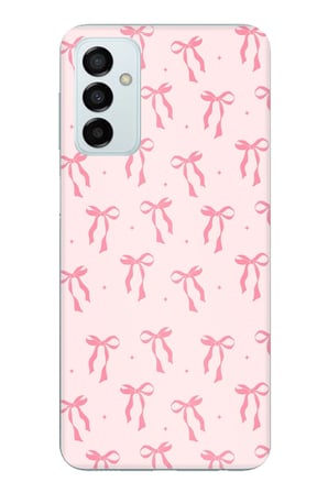 Samsung Galaxy M14 Uyumlu Soft Pembe Fiyonk Desenli Baskılı Silikon Kılıf