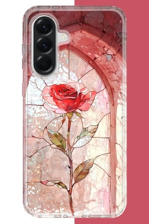 Samsung Galaxy A16 Uyumlu pencereki gül Baskılı Silikon Kılıf