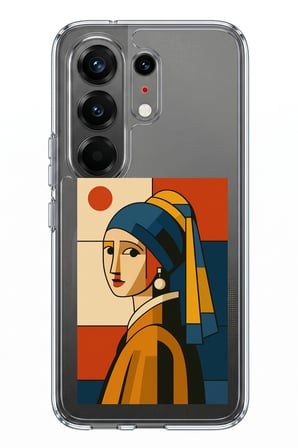 Tecno Camon 50 PRO 4G Uyumlu Bauhaus İnci Küpeli Kız Baskılı Silikon Kılıf