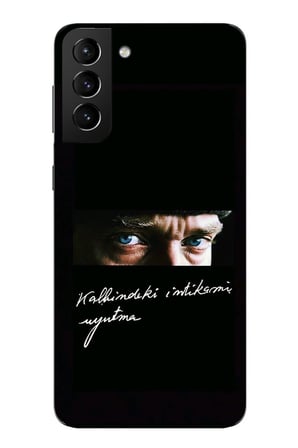 Samsung Galaxy S21 PLUS Uyumlu Atatürk Derin Bakış Andolsun Baskılı Silikon Kılıf