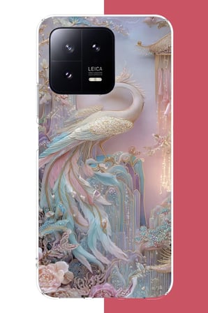 Xiaomi Mi 13 Uyumlu kristal kuğu Baskılı Silikon Kılıf