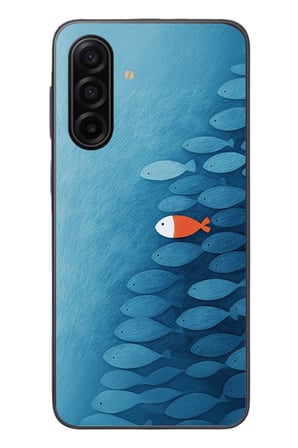 Samsung Galaxy A17 Uyumlu Balıklar Yüzüyor Baskılı Silikon Kılıf